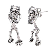 Load image into Gallery viewer, Ohrstecker Piercing Edelstahl Frosch Skelett mehrteilig
