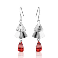 Load image into Gallery viewer, Ohrhänger Ohrringe 925er Sterling Silber nickelfrei Damen Zirkonia Baum Stein
