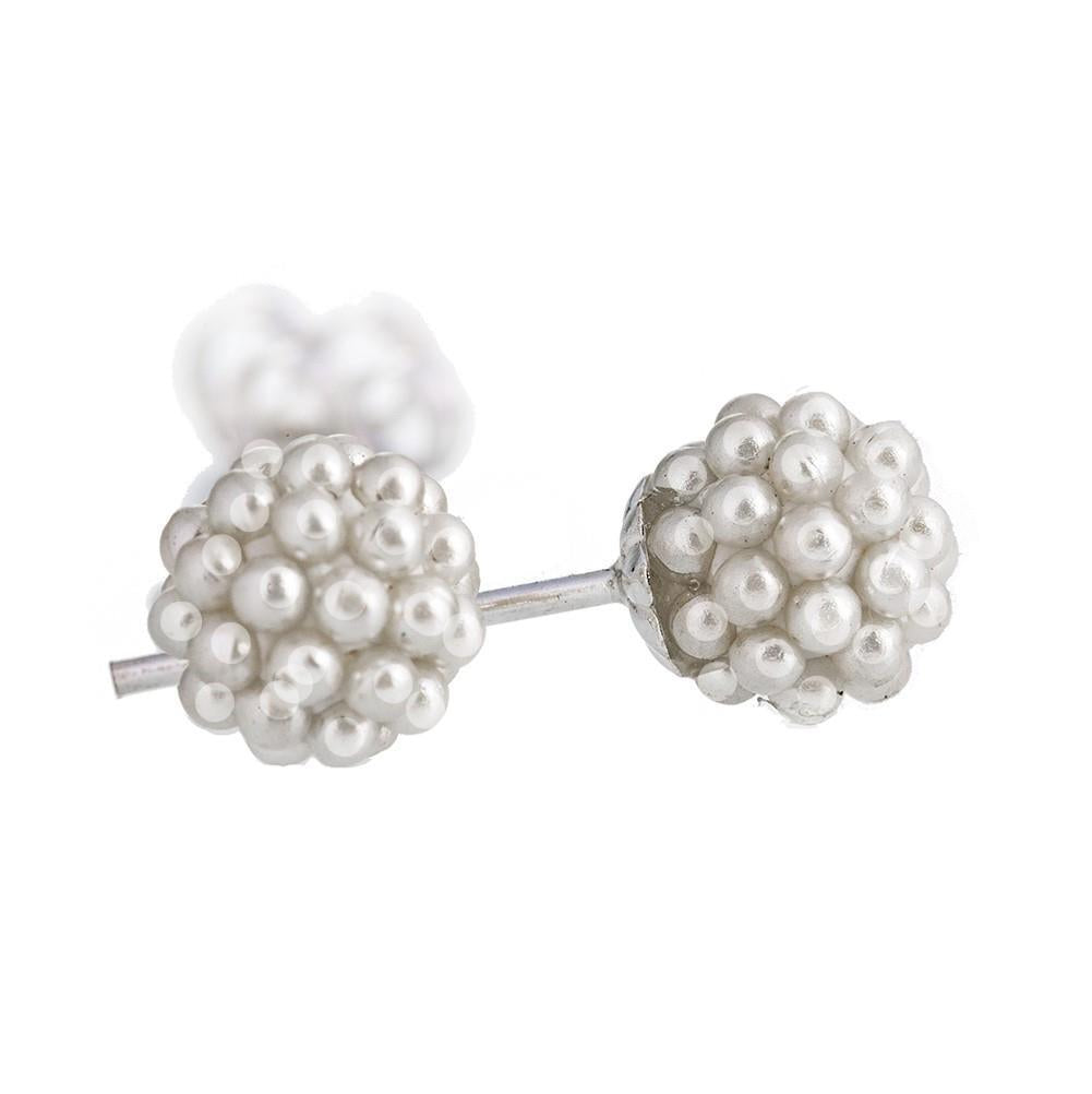 Ohrstecker Perle weiß kleine Perlen rund 925er Sterlingsilber Perlenohrstecker