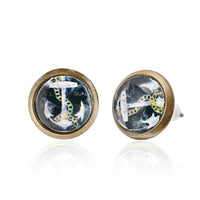 Cargar imagen en el visor de la galería, Brass Ohrstecker Stern Sterne bunt Unisex Ohrringe Edelstahl nickelfrei Kommunismus 12 mm
