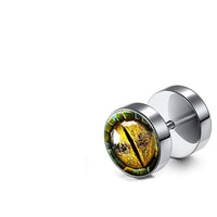 Cargar imagen en el visor de la galería, Fake Piercing Plug Ohrring Edelstahl silber unisex
