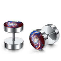Cargar imagen en el visor de la galería, Fake Piercing Plug Ohrring Edelstahl silber unisex
