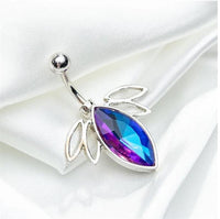 Load image into Gallery viewer, Bauchnabel Piercing Edelstahl Glitzer Zirkonia Emaille
