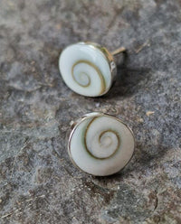 Cargar imagen en el visor de la galería, Shivaauge aufrecht oval Silberohrstecker Ohrstecker 925er Silber Shiva Auge Eye Damen
