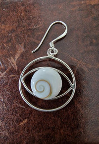Cargar imagen en el visor de la galería, Shivaauge Silberohrringe Kreis Ohrringe Ohrhänger 925er Sterling Silber Shiva Auge Eye Damen Schmuck
