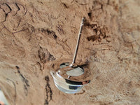 Cargar imagen en el visor de la galería, Silberohrstecker Mondstein rund Ohrringe Ohrstecker Damen Ohrring Stecker 925er Sterling Silber
