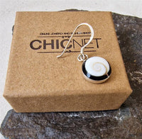 Load image into Gallery viewer, Shivaauge Silberohrringe Ohrringe schwarz rund Raisin 925er Silber Shiva Auge Eye Damen Schmuck
