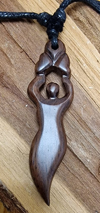 Load image into Gallery viewer, Nara Holz-Ketten: Natürlicher Holzschmuck mit Frei Verstellbarer Baumwollkette
