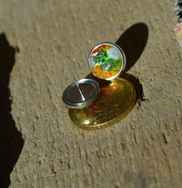 Load image into Gallery viewer, 925 Silber Ohrstecker Muranoglas rund bunt Blümchen - chic - net.de
