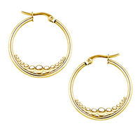 Load image into Gallery viewer, Strahlende Creolen - Handgefertigte Damenohrringe in gold und silber
