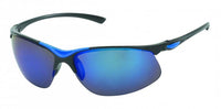 Cargar imagen en el visor de la galería, A pair of Sonnenbrille Sport verspiegelt 400 UV with metallic farbiger Verzierung unten, frameless design, offering reliable UV protection and a sporty look.
