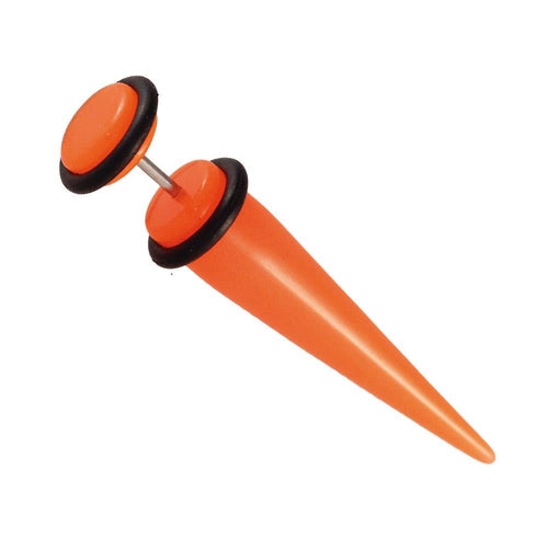 Acryl Fake Piercing Expander Orange Dehnungsstab Straight Dehnstab - chic - net.de
