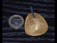 Cargar imagen en el visor de la galería, Anhänger Silber 925 vergoldet gebürstet schwarz Plektrum - chic - net.de
