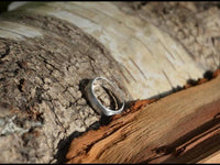 Cargar imagen en el visor de la galería, Bandring konvex gewölbt 5mm breit gebürstet 925 Sterling Silber - chic - net.de
