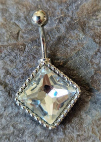 Load image into Gallery viewer, Bauchnabel Piercing Edelstahl Glitzer Zirkonia Emaille - chic - net.de
