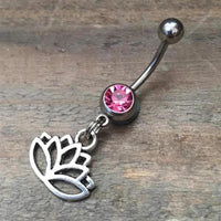 Load image into Gallery viewer, Bauchnabel Piercing Edelstahl Zirkonia silber Anhänger - chic - net.de
