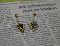 Load image into Gallery viewer, Bauchnabel Piercing Messing Edelstahl Käfer Muschel - chic - net.de
