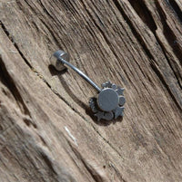 Load image into Gallery viewer, Bauchnabelpiercing Edelstahl Gold PVD Sterne Zirkonia Paua - chic - net.de
