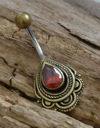 Cargar imagen en el visor de la galería, Bauchnabelpiercing Messing Edelstahl Tropfen Bögen
