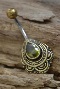 Cargar imagen en el visor de la galería, Bauchnabelpiercing Messing Edelstahl Tropfen Bögen
