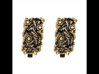 Load image into Gallery viewer, Brass Ohrringe antik golden oxidiert Ring Geflochten Kreise klippverschluss - chic - net.de
