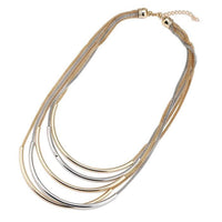 Load image into Gallery viewer, Brass Schmuckset goldfarben silberfarben Kugel Ohrringe Kette Röhre - chic - net.de
