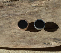 Load image into Gallery viewer, Chirurgischer Edelstahl Ohrstecker rund schwarz 10mm - chic - net.de
