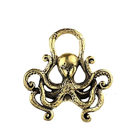Clicker Piercing Ohrgewicht Creole Kraken 2mm Messing - chic - net.de