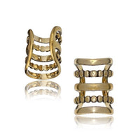 Cargar imagen en el visor de la galería, Ear cuff Dread Lock Bead Messing gold 5 Ringe - chic - net.de
