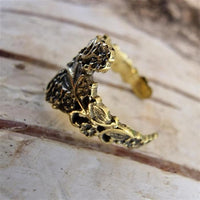 Cargar imagen en el visor de la galería, Ear cuff Dread Lock Bead Messing gold Blümchen - chic - net.de
