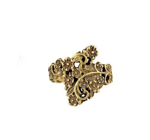 Ear cuff Dread Lock Bead Messing gold Blümchen - chic - net.de