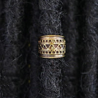 Load image into Gallery viewer, Ear cuff Dread Lock Bead Messing gold Ethno - chic - net.de
