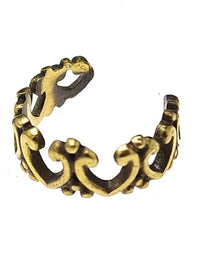 Load image into Gallery viewer, Ear cuff Dread Lock Bead Messing gold Herzen Krone - chic - net.de
