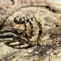 Cargar imagen en el visor de la galería, Ear cuff Dread Lock Bead Messing gold Kugeln - chic - net.de
