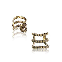 Cargar imagen en el visor de la galería, Ear cuff Dread Lock Bead Messing gold Kugeln - chic - net.de
