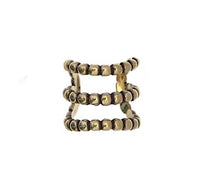 Cargar imagen en el visor de la galería, Ear cuff Dread Lock Bead Messing gold Kugeln - chic - net.de
