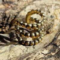 Cargar imagen en el visor de la galería, Ear cuff Dread Lock Bead Messing gold Kugeln - chic - net.de
