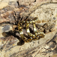 Cargar imagen en el visor de la galería, Ear cuff Dread Lock Bead Messing gold Kugeln - chic - net.de
