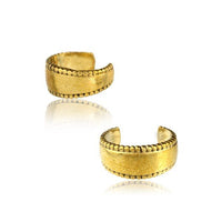 Load image into Gallery viewer, Ear cuff Dread Lock Bead Messing gold Punkterand glatt - chic - net.de
