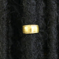 Load image into Gallery viewer, Ear cuff Dread Lock Bead Messing gold Punkterand glatt - chic - net.de
