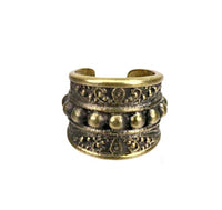 Load image into Gallery viewer, Ear cuff Dread Lock Bead Messing gold Tribal Dots - chic - net.de
