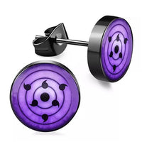 Load image into Gallery viewer, Edelstahl Ohrstecker 8mm Sharingan Auge Rinnegan Manga - chic - net.de
