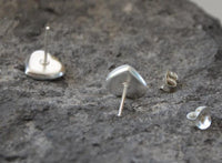 Load image into Gallery viewer, Ohrstecker 925 Sterling Silber Herz E-Coat Muschel Stein
