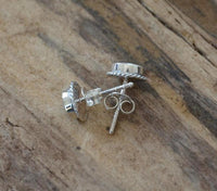 Load image into Gallery viewer, Ohrstecker 925 Sterling Silber Seilrand Stein rund
