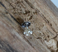 Load image into Gallery viewer, Ohrstecker 925 Silber Opal E-Coat oxidiert Sonne Rad
