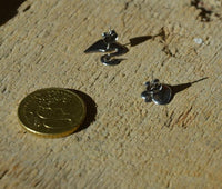 Load image into Gallery viewer, Ohrstecker Edelstahl Emaille blau silber Ente Schwan
