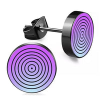 Load image into Gallery viewer, Edelstahl Ohrstecker 8mm Sharingan Auge Rinnegan Manga
