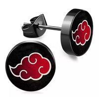 Load image into Gallery viewer, Edelstahl Ohrstecker 8mm Sharingan Auge Rinnegan Manga
