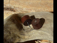 Load image into Gallery viewer, Fake Holz Plug Piercing Narraholz Kreuz Edelstahl - chic - net.de
