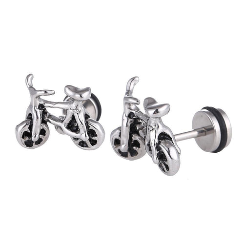 Fake Piercing Expander silberfarben Fahrrad Schaubverschluss Edelstahl - chic - net.de
